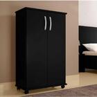 Armário Multiuso Berlim 02 Portas Arte Móveis Preto Fosco