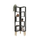 Armário Multiuso Berlin 6 Prateleiras Grafite – Rv Móveis