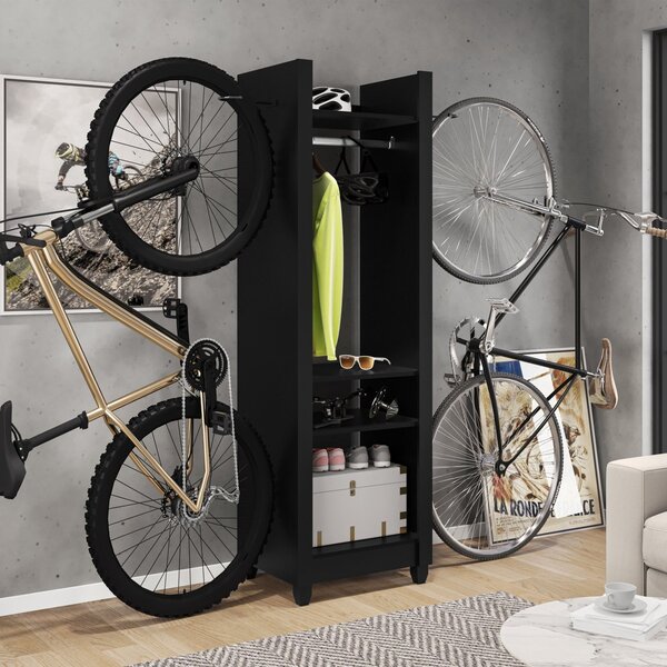 Armário Multiuso Bike Space Duo Espresso Móveis Preto Velluto