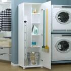 Armario Multiuso Branco1 Porta Com Rodinhas