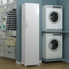 Armário Multiuso Branco C 1 Porta Alto C/ 4 Rodinhas