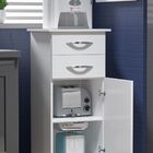 Armário Multiuso Branco Duas Gavetas Para Cozinha 1 Porta