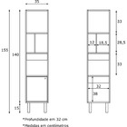 Armário Multiuso Branco Estilare Móveis