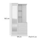 Armario Multiuso Brisa Com Espelho Demobile