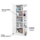 Armário Multiuso C/1 Porta E 5 Nichos - Branco