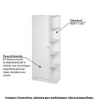Armário Multiuso C/1 Porta E 5 Nichos - Branco
