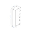 Armário Multiuso C/1 Porta E 5 Nichos - Branco