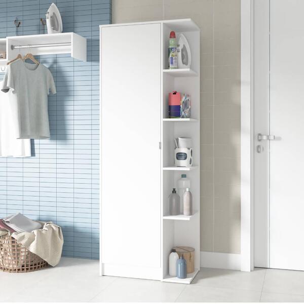 Armário Multiuso C/1 Porta E 5 Nichos - Branco