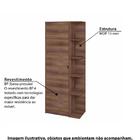 Armário Multiuso C/1 Porta E 5 Nichos - Castanho