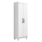 Armário Multiuso Cairo 2 Portas 5 Prateleiras Com Chave Branc