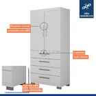 Armário Multiuso Camiseiro 4 Gavetas Verona Valdemoveis Branco