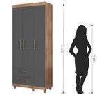 Armário Multiuso Canadá 3 Portas E 2 Gav Abrev. Cor  Chb/amd