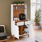 Armário Multiuso Cantinho Do Café Nay C14 Branco/cedro - Mpoz