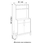 Armário Multiuso Cantinho Do Café Nay C14 Branco/cedro - Mpoz