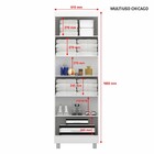 Armário Multiuso Chicago 5 Prateleiras 2 Portas Notável - Rús
