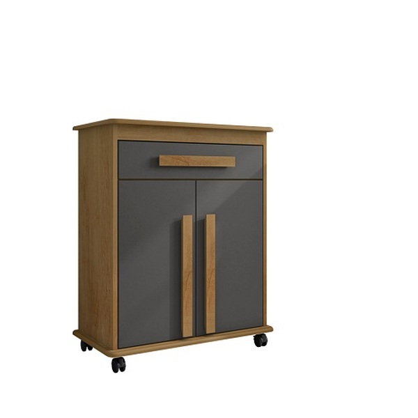 Armário Multiuso Chile Cinamomo Com Grafite – Rv Móveis