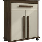 Armário Multiuso Chile Freijó Com Off White - Rv Móveis