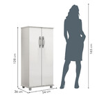 Armário Multiuso Classic 2 Portas Branco