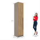 Armário Multiuso Com 01 Porta San Diego Damasco/nogal Manches