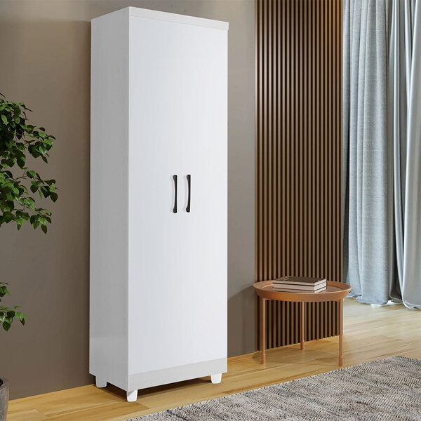 Armário Multiuso Com 02 Portas E 04 Prateleiras Anna Branco F