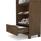 Armário Multiuso Com 1 Gaveta 4 Prateleiras  Cedro Com Off Wh