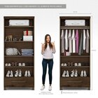 Armário Multiuso Com 1 Gaveta 4 Prateleiras  Cedro Com Off Wh