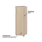 Armário Multiuso Com 1 Porta E 3 Prateleiras Marrom