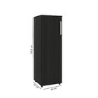 Armário Multiuso Com 1 Porta E 3 Prateleiras - Preto