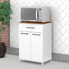 Armário Multiuso Com 2 Porta E 1 Gaveta C/ Rodízio Conquista-