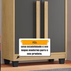 Armário Multiuso Com 2 Portas Com Chave 3 Prateleiras Para La