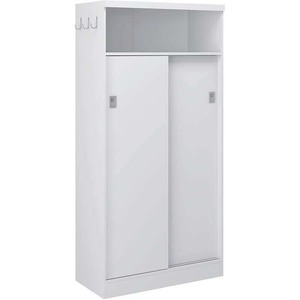 Armario Multiuso Com 2 Portas De Correr 528 Moveis Carraro Branco Leroy Merlin
