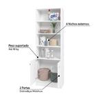 Armário Multiuso Com 2 Portas E 4 Nichos -branco