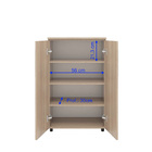 Armário Multiuso Com 2 Portas E 4 Nichos Amadeirado