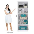 Armário Multiuso Com 2 Portas E 4 Prateleiras Cor Branco Aram