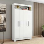 Armário Multiuso Com 4 Portas E Nicho Com Prateleiras Interna