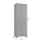 Armário Multiuso Com Chave 2 Portas Mucuri Jcm - Branco