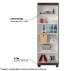 Armário Multiuso Com Chave 2 Portas Mucuri Jcm - Branco