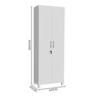 Armário Multiuso Com Chave E Fechadura 2 Portas Branco Viego