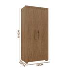 Armário Multiuso Com Chave E Fechadura 2 Portas Castanho Lice