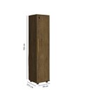 Armário Multiuso Com Chave E Rodizio Lune Espresso Móveis Jeq