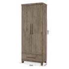 Armario Multiuso Com Duas Opções De Montagem Ipê Canion