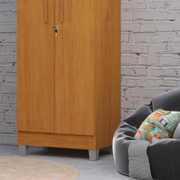 Armário Multiuso Com Duas Portas E Fechadura Napole New – Cedro