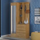 Armário Multiuso Com Espelho 1 Porta 3 Gavetas Brisa Demóbile