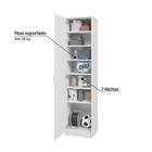 Armário Multiuso Com Espelho E 7 Nichos - Branco