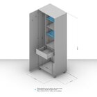 Armário Multiuso Com Gaveta E Rodízios Londrina  Branco