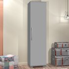 Armário Multiuso Com Pés 1 Porta 4 Prateleiras Sofia Cinza