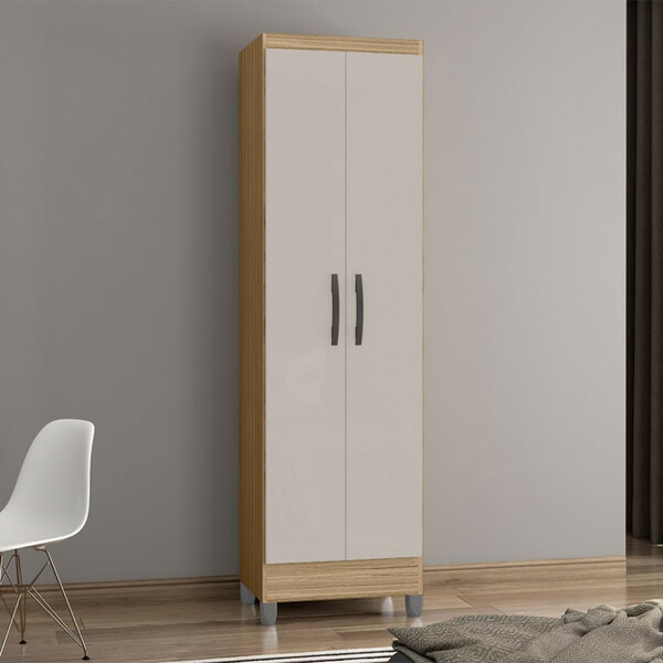 Armário Multiuso Com Pés 2 Portas Slim Poquema
