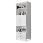 Armário Multiuso Com Portas E Gavetas Branco Library Luapa