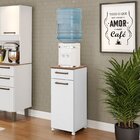 Armário Multiuso Com Rodizio 1 Porta 1 Gaveta Clean Branco