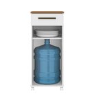 Armário Multiuso Com Rodizio 1 Porta 1 Gaveta Clean Branco
